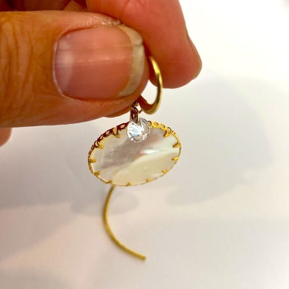 NWOT New Wave Gold Shell Design Earrings - Picture 9 of 10